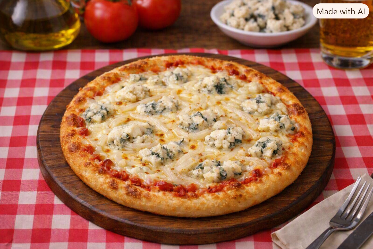 pizza mozzarella roquefort